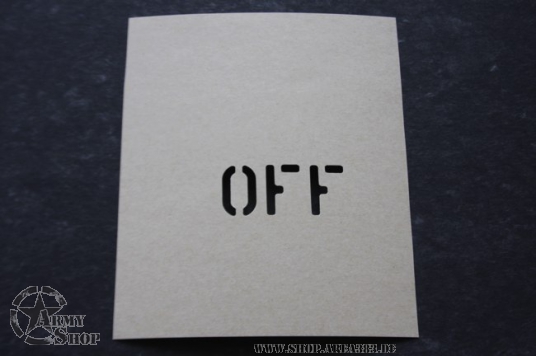 Schriftschablone OFF 1 Inch