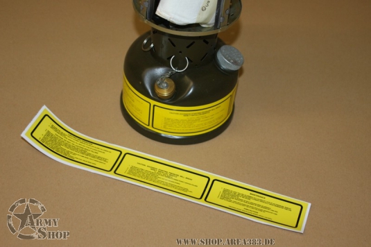 US Army Gasoline Lantern Aufkleber