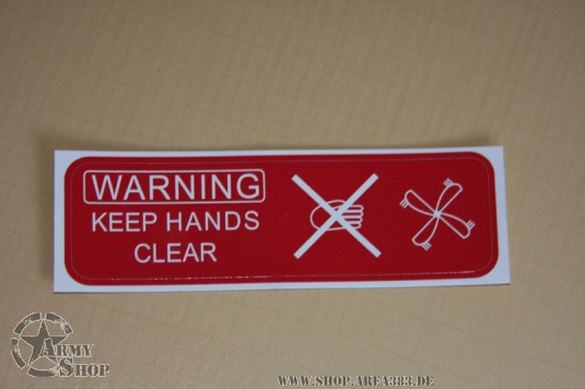 Autocollant Keep Hands Clear