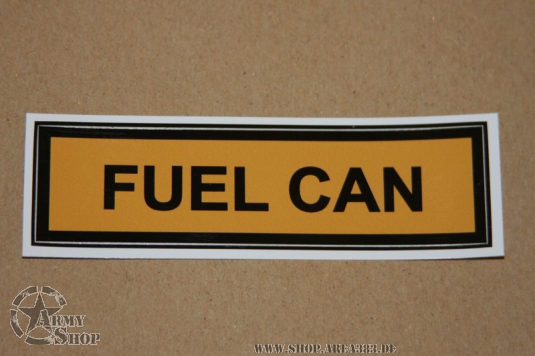 Autocollant Fuel CAN  103 mm x 28 mm