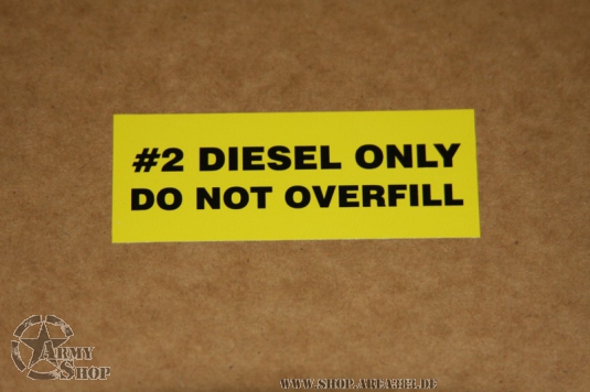 Autocollant Diesel Only DO NOT OVERFILL trape à carburant
