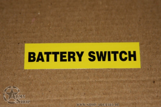 Decal  BATTERY SWITCH