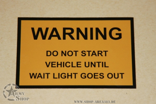 Aufkleber Do not Start