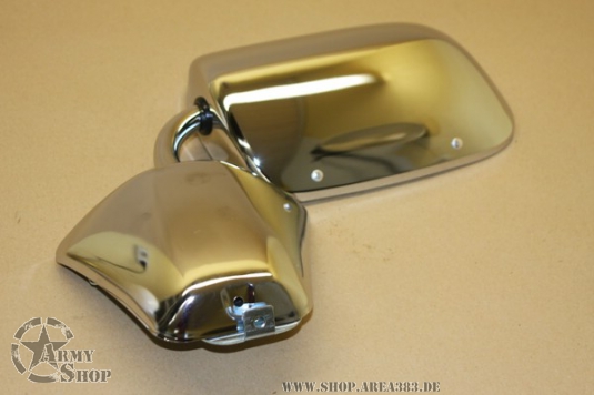 Chevy Mirror manual, stainless steel, chrome