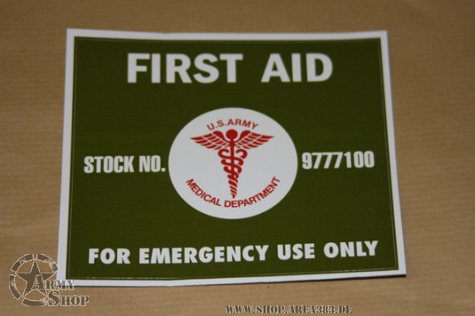 Aufkleber  First Aid