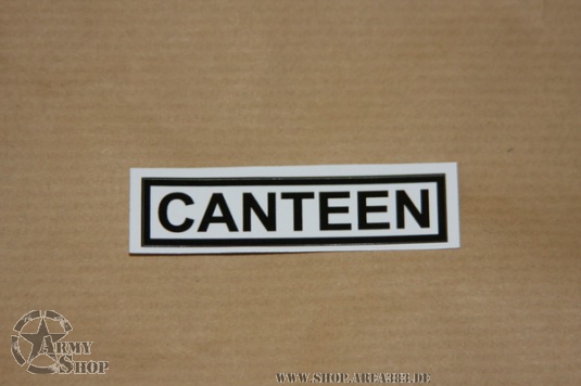 Aufkleber US ARMY  CANTEEN  51mm x 11 mm