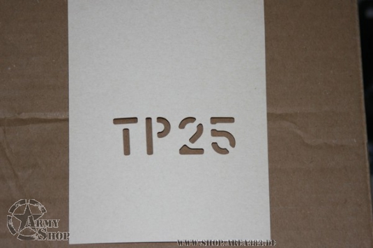 Schriftschablone TP25 1 Inch