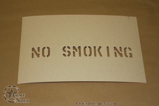 Schriftschablone NO SMOKING 1 Inch