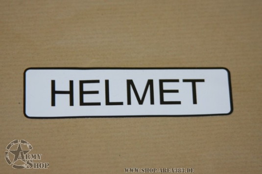Aufkleber HELMET 95 mm x 26 mm