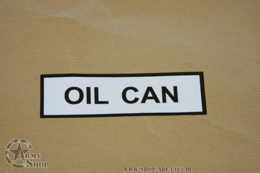 Aufkleber OIL CAN 101 mm x 32mm