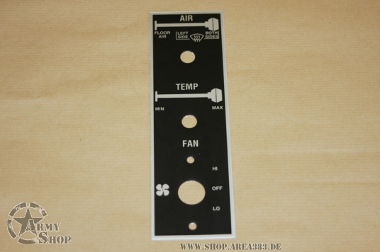 Plate, Instruction Heater Name Plate Defroster, Temperature, Fan