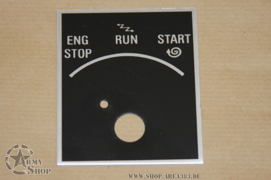 Hinweischild HMMWV Motorstart