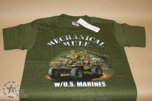T Shirt US Army Mechanical Mule W/US Marines
