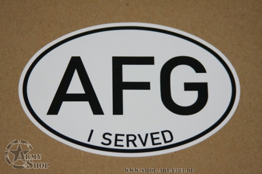 Aufkleber I served AFG