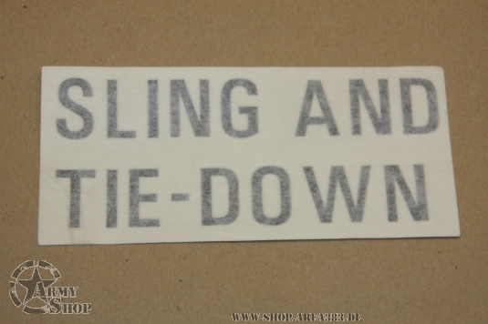 Aufkleber Sling and Tie Down