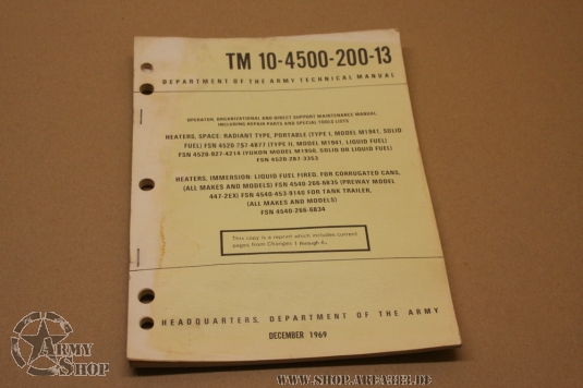 TM-10-4500-200-13 - Heaters Maintenance and Training Manuals