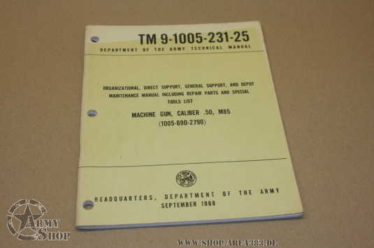 TM 9-1005-231-25  Operator's Manual: M85 Machine Gun