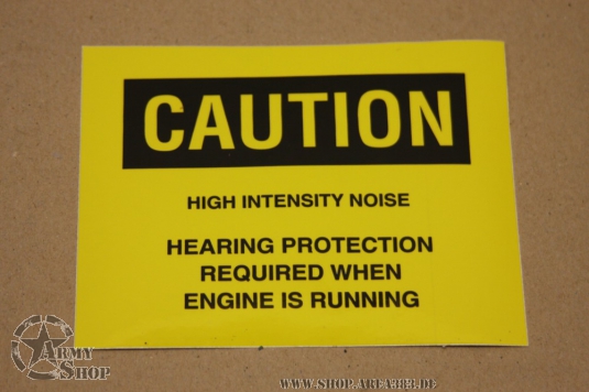 US ARMY Aufkleber Hearing Protection REO M35 Gama Goat HMMWV