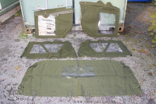 Jeep Dach komplett mit Türen / Seitenteilen Canvas Stoff Willys