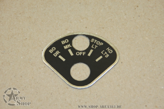 Plate für Drehlichtschalter