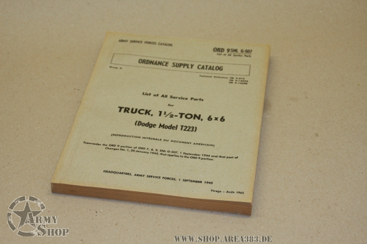 List of All Service Parts for Dodge WC 6x6