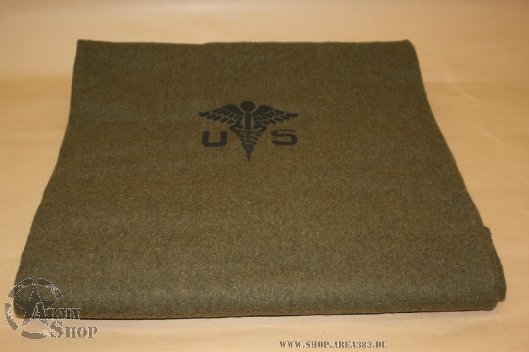 Wool BLANKET US Army OD Green Military