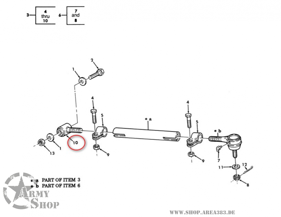 Tie Rod End, Bushing Assembly Rear Radius Rod