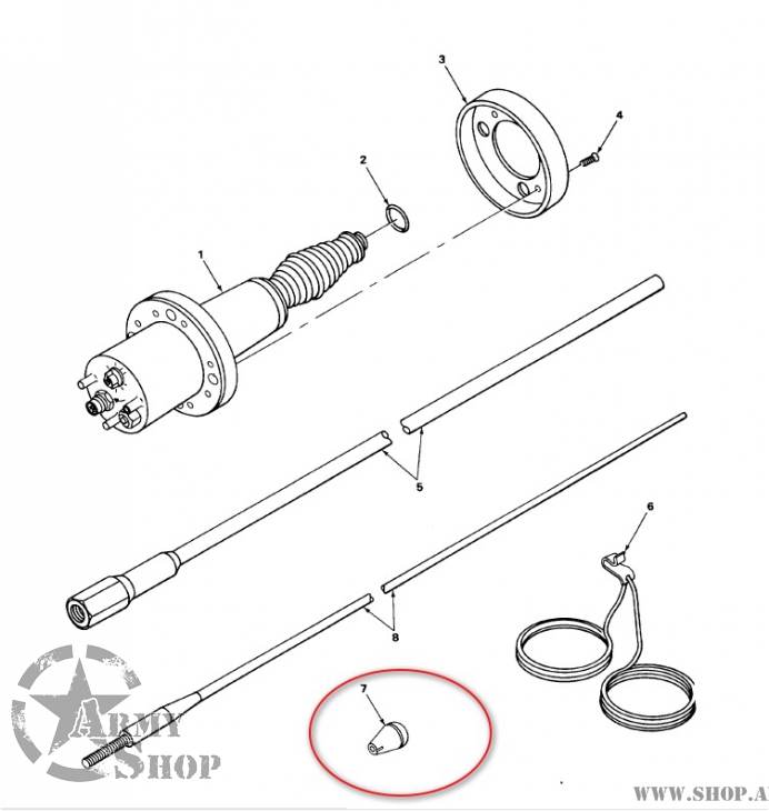 US Army Antenna TIP Assembly