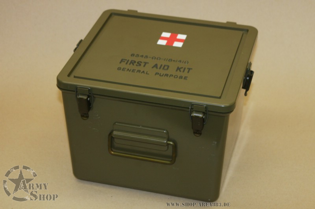 US Army Medical Box First Aid kit, General Purpose (leer) usarmy