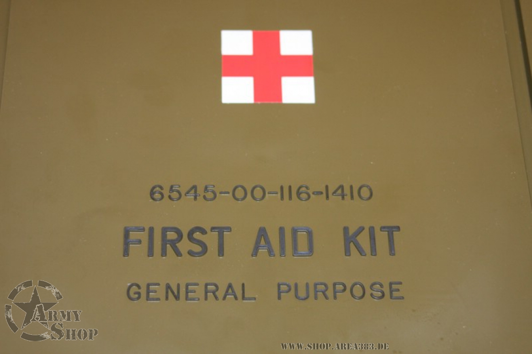 US Army Medical Box First Aid kit, General Purpose (leer) usarmy