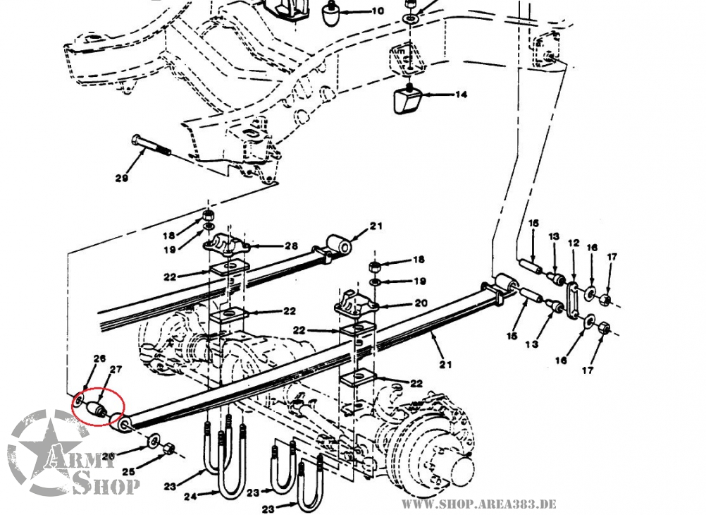 front Leaf Spring Bushing front Position K5 Blazer usarmymilitary