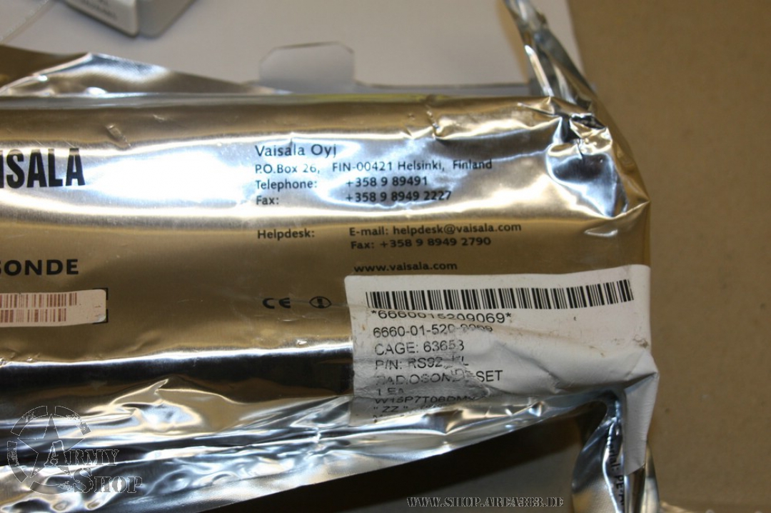 Radiosonde, Vaisala, Wetterballon, Wettersonde RS92KL usarmy