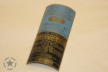 BRASS PLATE, DECONTAMINATING  M2 (The General Detroit Corp.)