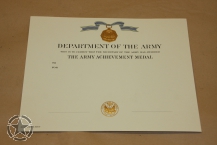US Army Urkunde Army Commendation Medal