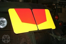 Delinatoren Set 40cmx40cm auf Kunstoffplatte