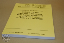 Dodge WC TM 9-1808B Power Train, Chassis and Body