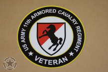 autocollant  Armored Cavalry Veteran US Army 10 cm