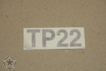 Decal tire pressure  TP 22  (1