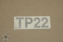Aufkleber tire pressure  TP 22  ( 1 
