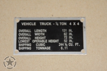 PLAQUE IDENTIFICATION SHIPPING  Ford