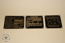 PLATES DATA WILLYS Messing Frühe Ausführung