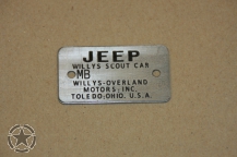 Willys MB late-war frame tag
