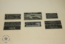 Data Plate Set Dodge WC 51  ohne Winde