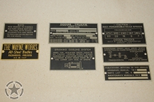 Data Plate Set Dodge WC 54 Ambulance