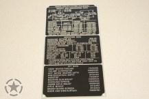 Data plate M151 A1 Weight and Dimensional DATA