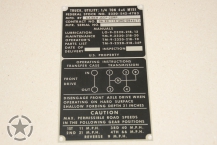 Data Plate Ford Mutt  M151 Kaiser Jeep Corp.