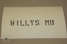 Schriftschablone WILLY JEEP 1 Inch