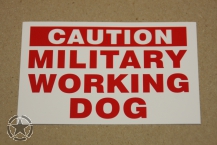Aufleber  MILTARY WORKING DOG