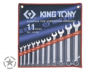 Combination inch wrench set - 11pcs (King Tony Tools)