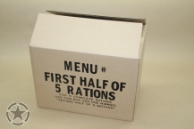 Karton Repro  WW2 RATIONS MENU FIRST HALF